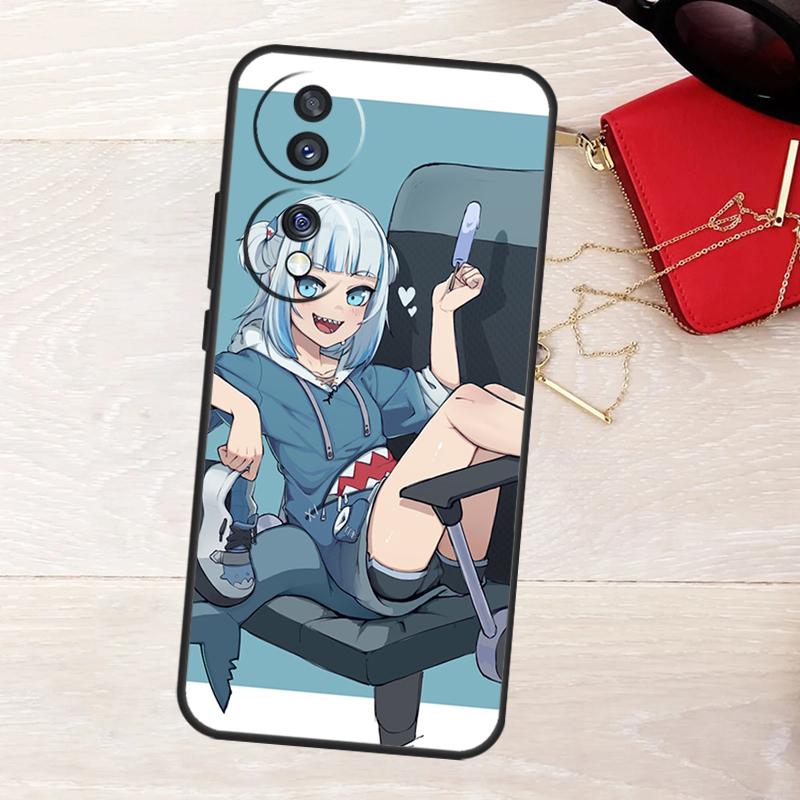 Anime Hololive Gawr Gura Case For Honor Magic 8 5 6 7 Lite 50 70 90 200 400 Pro X8b X8c X9a X9b X9c X9d Win RT Cover