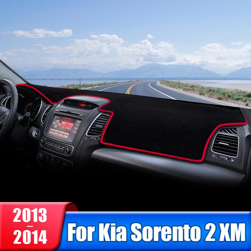 Car Dashboard Cover For Kia Sorento 2 XM 2013 2014 Trument Desk Sun Shade Mat Dash Non-slip Pad Accessories