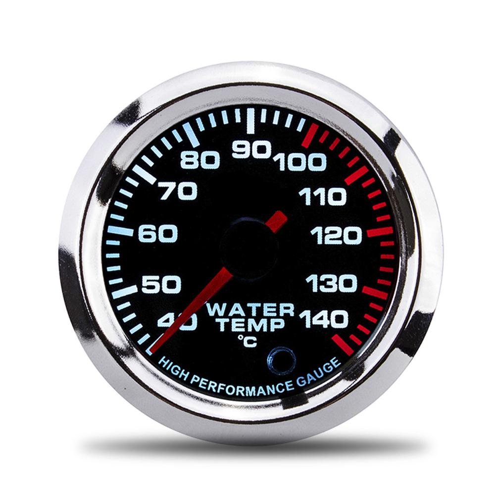 40~140 Celsius 52MM Racing Gauge Water Temperature Gauge Kit Car with Temp Joint Pipe Sensor Adapter Radiator 28-40MM Custom 12V