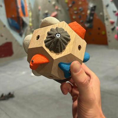 1/2 Zestawy Ręcznie Robiony Blok Boulderowy Trening Wspinaczkowy Siłowy Precyzja Piłka Boulderowa Redukcja Stresu Symulacja Wspinaczki Drewniany 3D Kamień Boulderowy