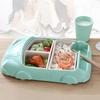 Bamboo Fiber Children's Lunch Plate Compartment Feeding  Food Tray  Kindergarten