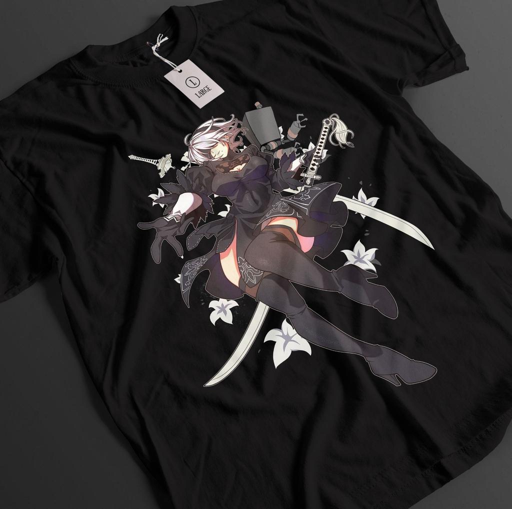 New Nier Automata Shirt YoRHa 2B Tshirt 9S T-Shirt A2 Top Eve Nines Adam Anime Tee