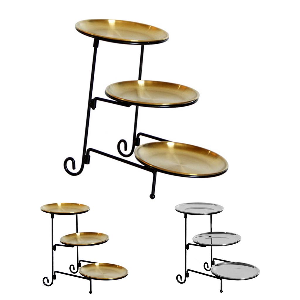 Three Layer Fruit Basket Stainless Steel Fruit Basket Modern Multi Layer Fruit Snack Storage Basket