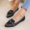 Fashion 2025 New Women Flats Comfortable Solid Color Shoes Women Knitted Breathable Loafers Casual Pointed Toe Walking Sneakers Women