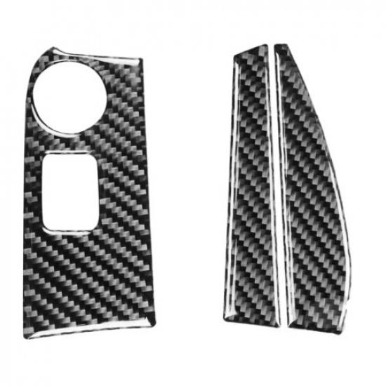 3Pcs Carbon Fiber Screen Accent Cover Trim For Chevrolet Corvette C7 2014-