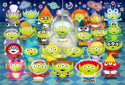 EPOCH 300 Piece Jigsaw Puzzle Disney Puzzle Decoration Collage Costume Aliens X 38 with Spatula and Decoration Stickers (26 Cm) 73-407s Glue,