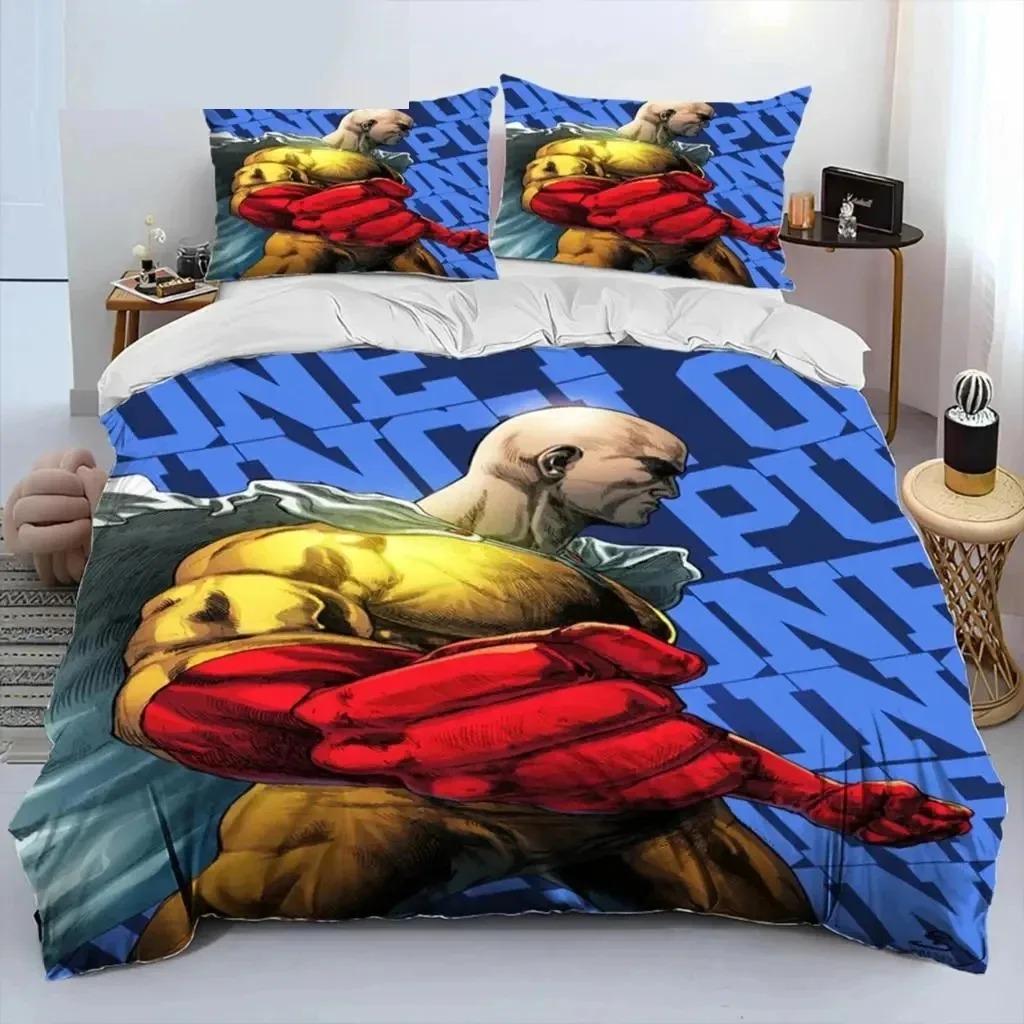 

Anime One-Punch Man Bedding Set 3D Printed Suitable for Bedroom Duvet Cover Set With Pillowcases Kids Home Textile 70x133cm 3pcs