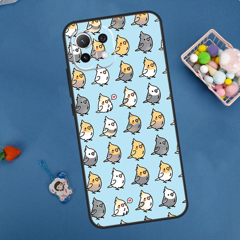 Cartoon Cockatiel Collage Case For Xiaomi 13 14 15 Ultra 11T 12T 13T 14T Pro POCO X7 Pro X3 X5 X6 M6 F5 F6 Pro Cover