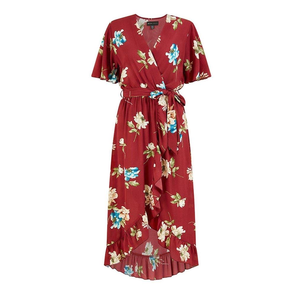 Mela London Womens/Ladies Floral V Neck Wrap Dress