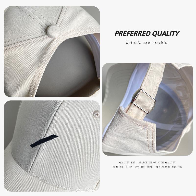 Slash empty top baseball cap children's embroidery versatile face small sun hat can tie ponytail sports cap