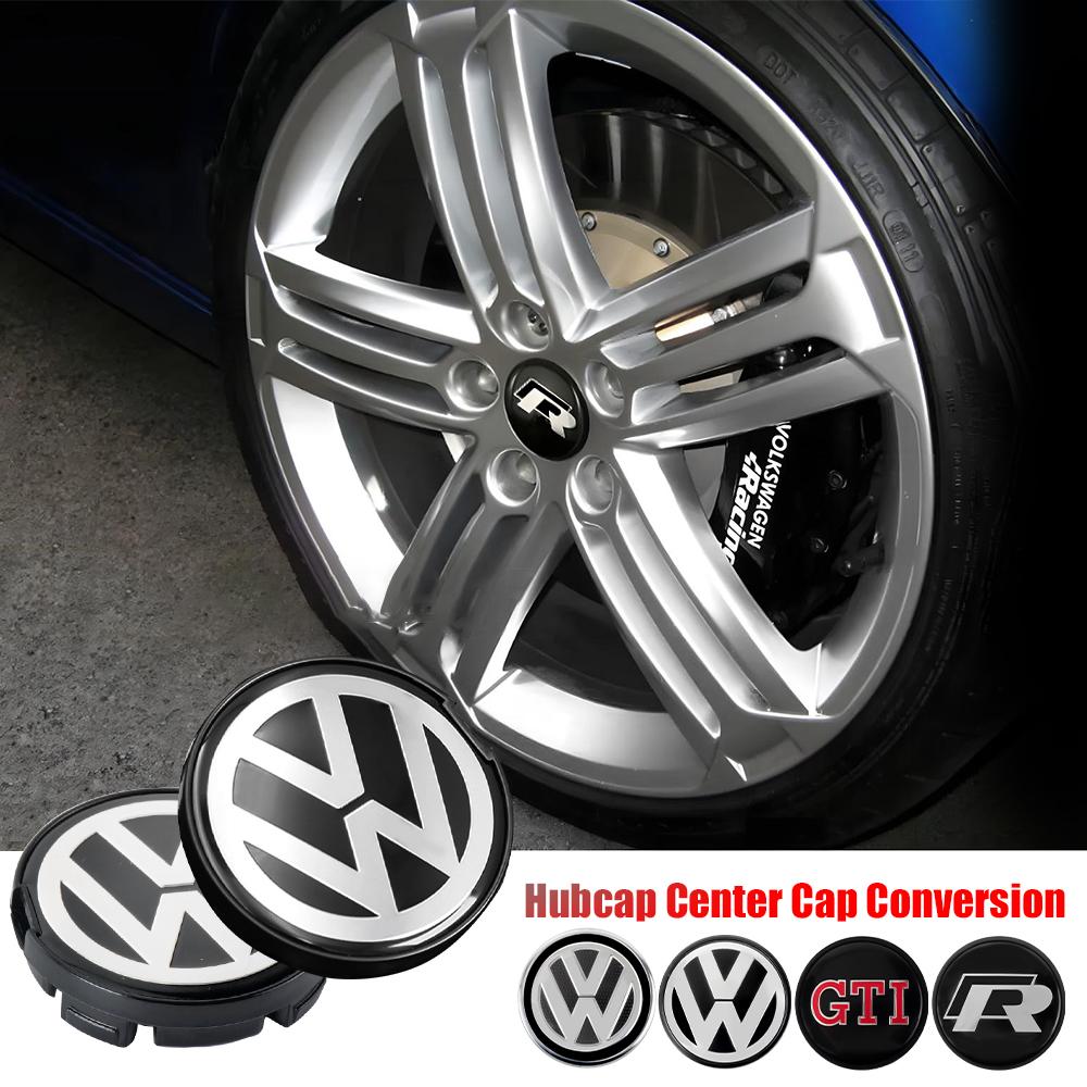 For VolkswagenMK6 4Pcs Car Styling 56/65/66mm Wheel Center Hub Caps Cover for Volkswagen VW GTI Bora Cross Lavida Polo Golf Beetle Tiguan Scirocco