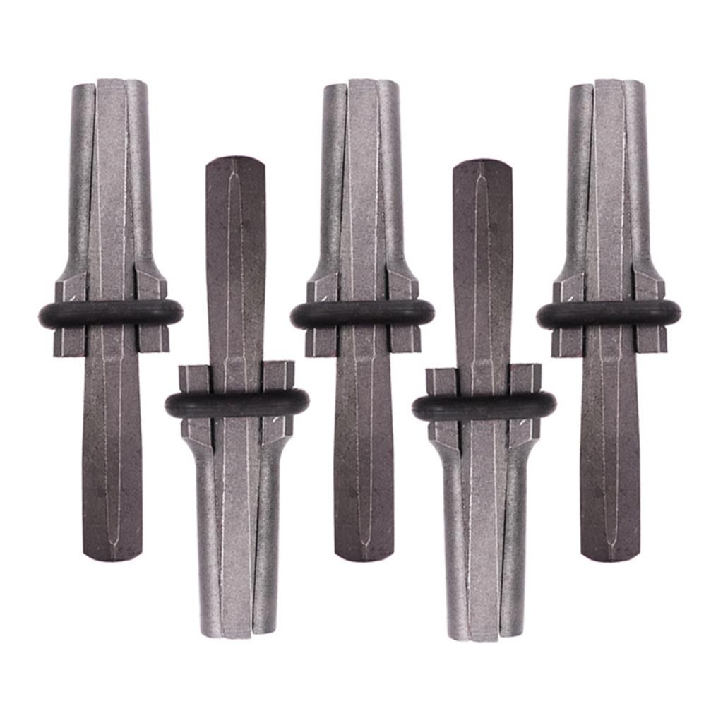 5Pcs Wedge and Feather Shims Heavy Duty Stone Splitting Tool for Concrete Rock Stone Splitter Marble Granite Hand Tools