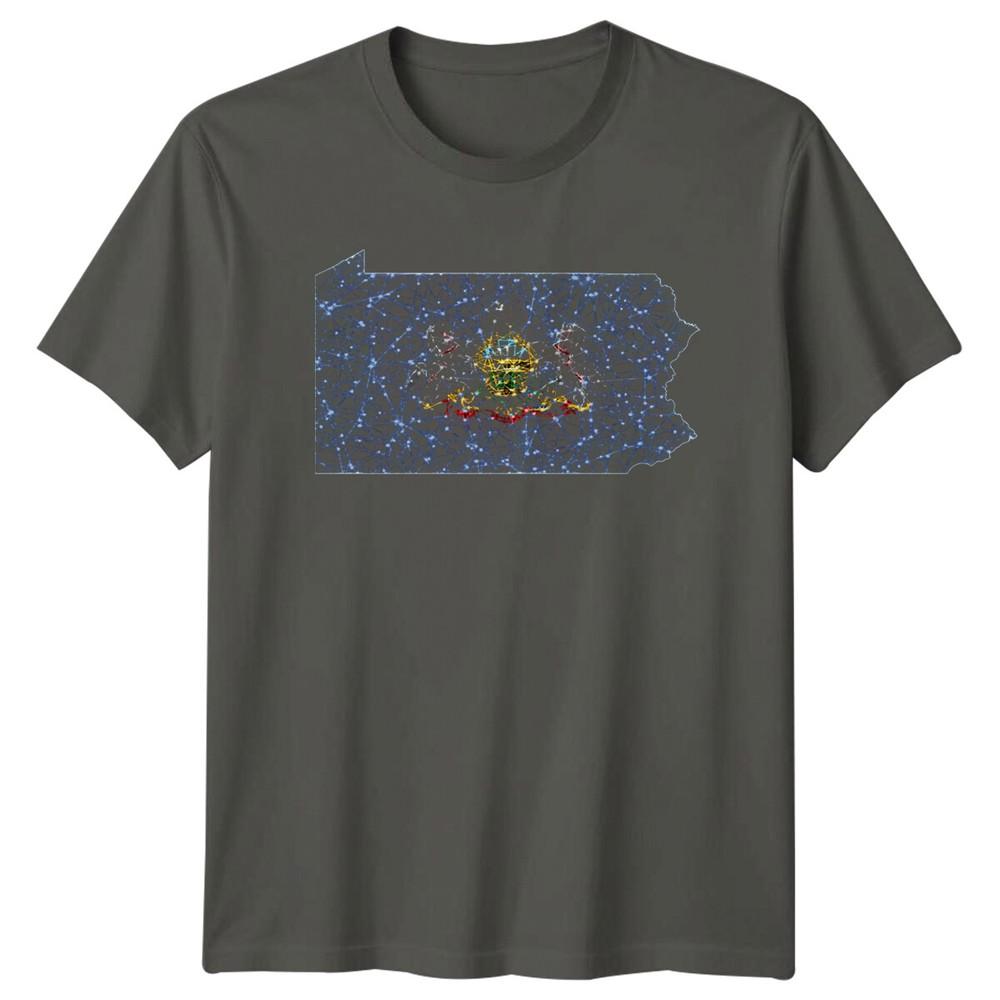 Pennsylvania State Flag Graphic Unisexs TShirt Unisexs Tee Unisex Top S