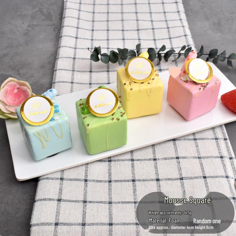 Fake Fruit Cake Toy: Squeeze Toy & Baking Display Prop for Kids