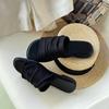 2025 New Summer Leisure Flat-bottomed Soft-bottomed Vacation Seaside Beach Non-slip Women Wear One-word Linen Cool Slippers