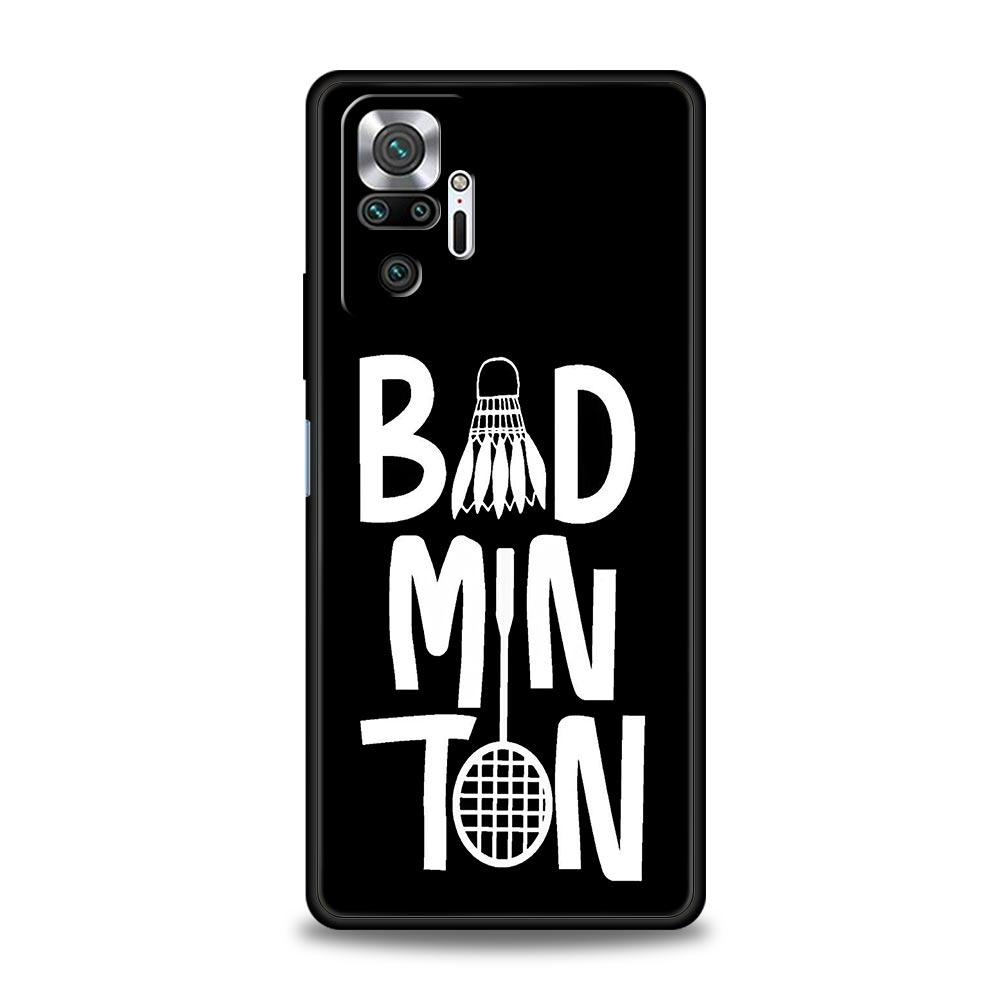 

Чехол для телефона для Xiaomi Redmi Note 14 13 12 Pro Plus 5G 9S 9 10 11 4G 14C 13C 12C 10C 9C 9A Мягкий чехол бадминтон Redmi Note 9