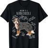 Bernedoodle Dog Anatomy Black Merle Tri Cute Funny Pet Mom T Shirt