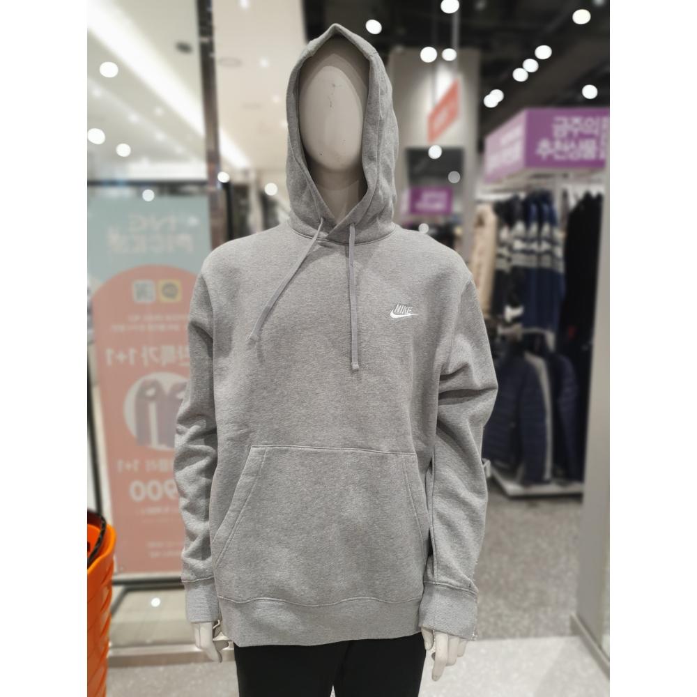 

Мужская футболка с капюшоном Nike Mens Club Brushed, серая BV2654 063 NKHD34M02207