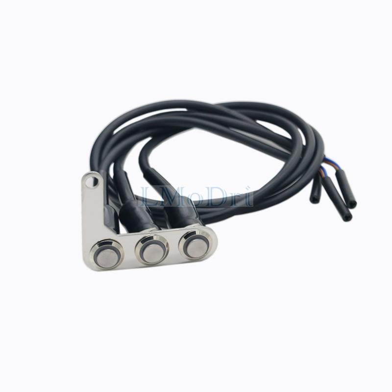 Motorcycle Switch Handlebar Adjustable Mount Waterproof Switches ON-OFF Push 3 Buttons For Headlight Horn Turn Signle with