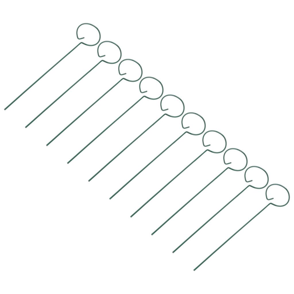 10Pcs Potted Plants Metal Trellis Provide Support 25CM Length Green Small Garden Trellis for