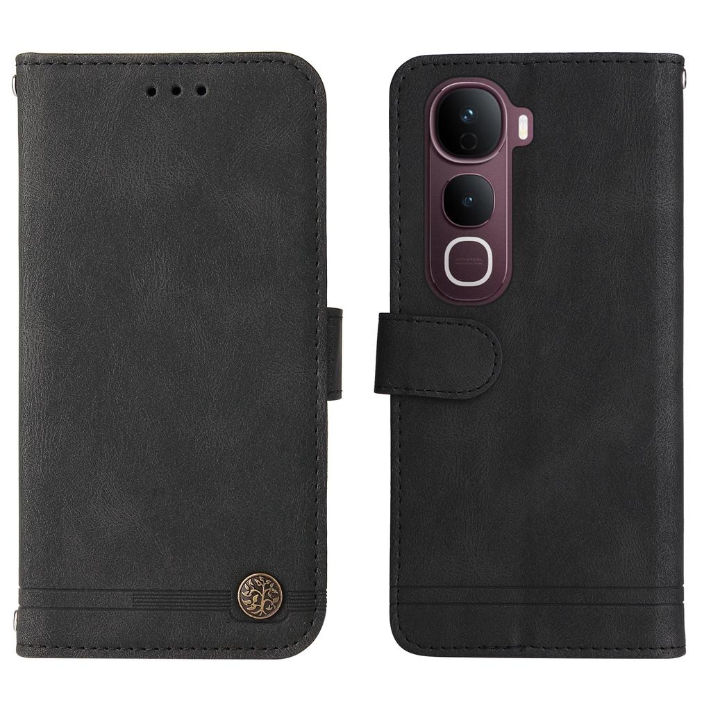 For vivo Y400 Pro 5G/vivo V40e 5G Leather Wallet Cases Skin Touch Phone Cover Stand with Strap