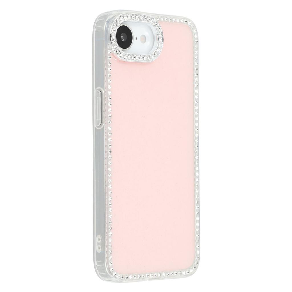 For iPhone 16e Case Rhinestone Edge Glitter Back TPU+PC IMD Phone Cover