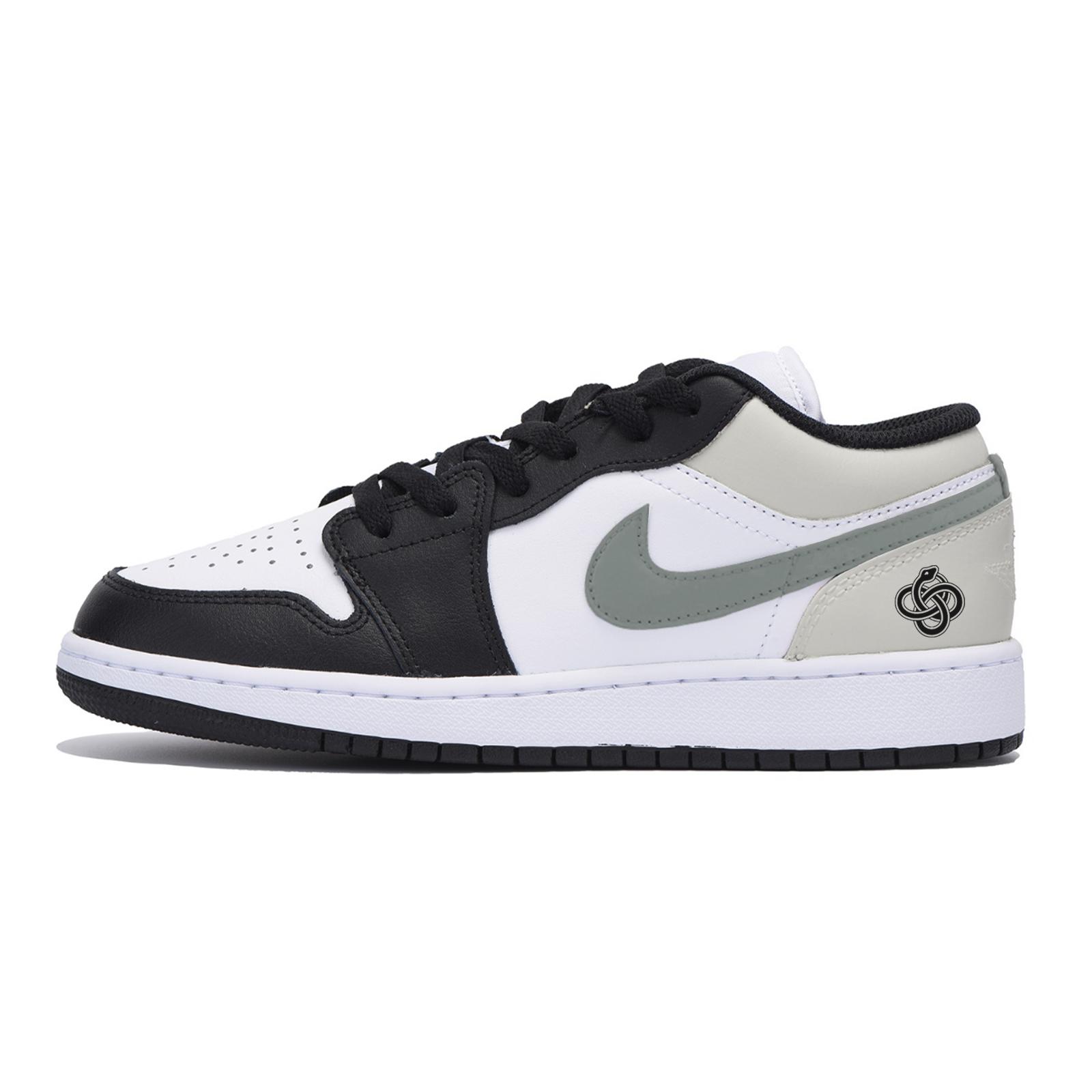 

Jordan Air Jordan 1 Vintage Basketball Shoes Men s Low Top Black Gray 553558-131(Team85-) 43