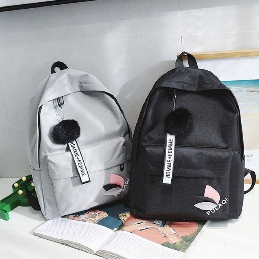 Large Capacity Printed Leaves Backpack Printed Leaves Canvas Rucksack Student Schoolbag  Female