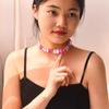 Exquisite Colorful Crystal Teardrop Choker Necklace for European & American Banquet Dress