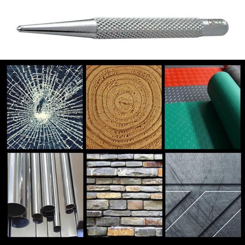 3pcs Knurled Centre Punch Spot Dot Center Center Punches 94mm Drilling Metal Hardened Tool