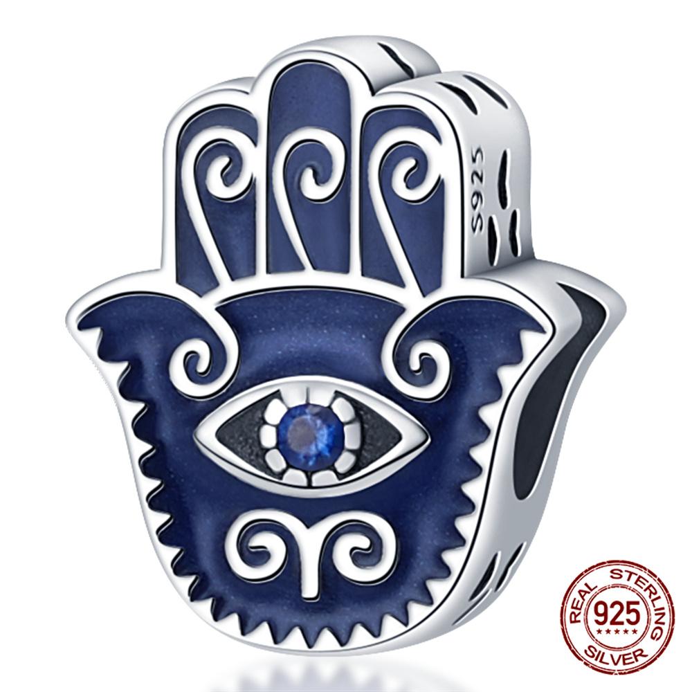 Original 100% Copper Blue Zircon Devil Eye Series Charms Fitoriginal Bracelet Diy Jewelry Making Women Gift