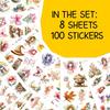 100PCS Fairy Stickers – Cute Fairycore Cottagecore Vinyl Sticker for Journals, Laptop, Water Bottles, DIY Crafts, Birthday Parties, and Daily