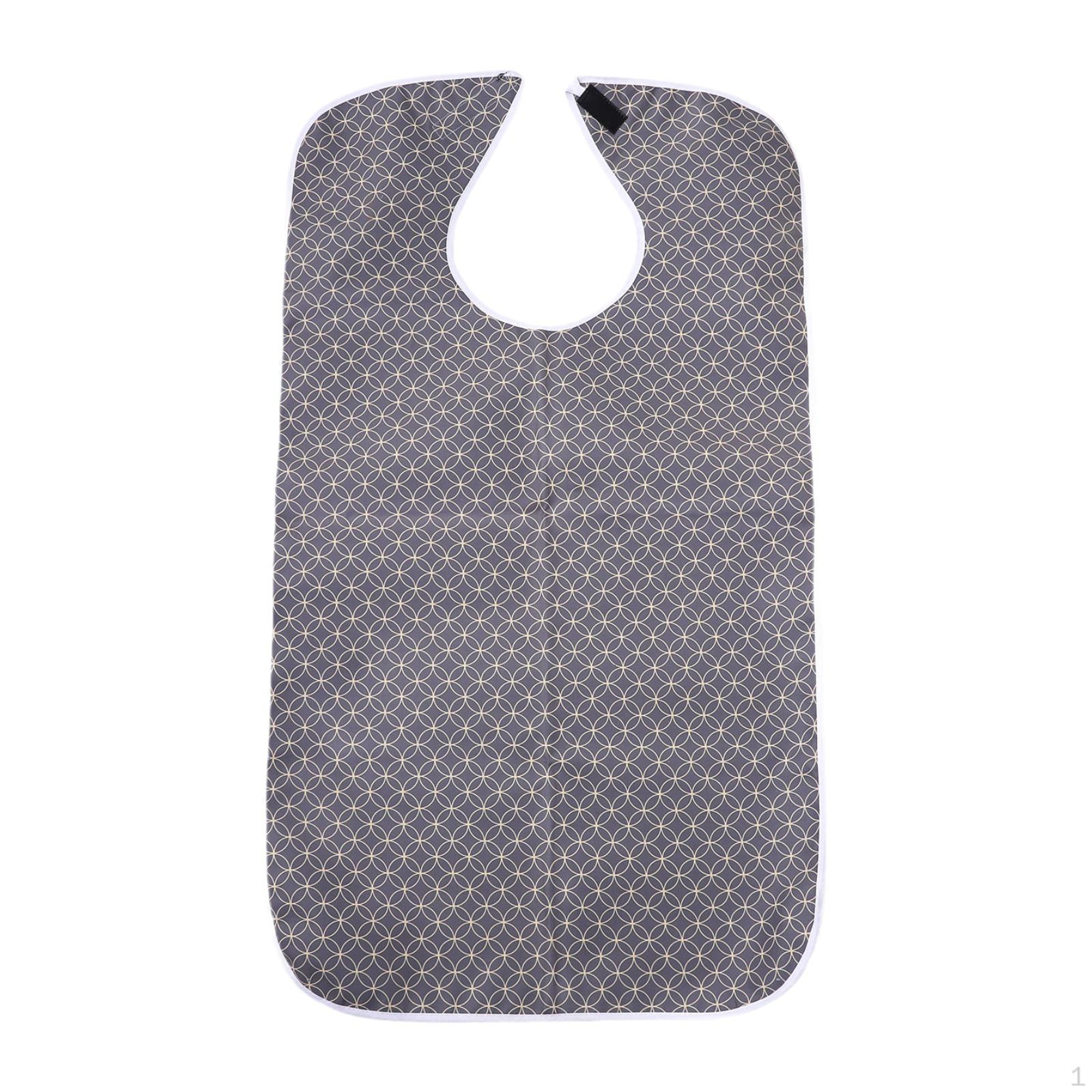 

Взрослый нагрудник для еды ткань регулируемая шея большой портативный машинная стирка многоразовый протектор одежды gray