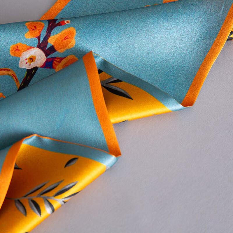 Hengyuanxiang HYXSJ1008 100% Silk Double-Layer Scarf