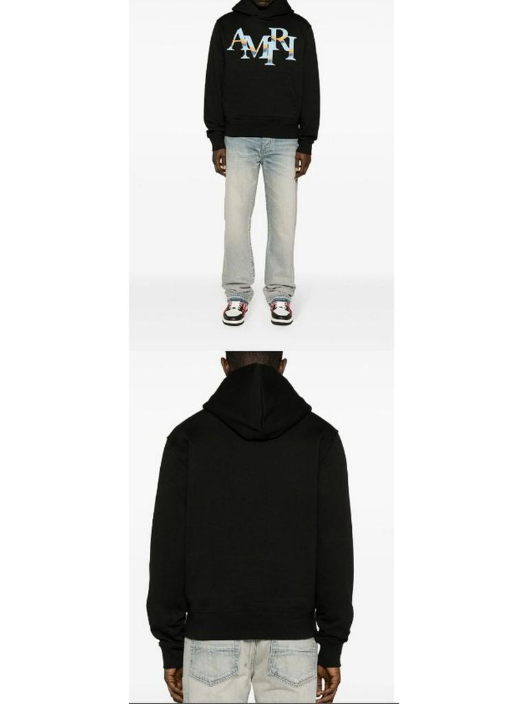 Amri Design Unisex Hooded Sweatshirt with Letter Print - Trendy European & American High Street Style