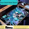 Tappetino Mouse Gaming XXL Hatsune Miku Cyber Neon Glitch Anime Esteso Tappetino Scrivania Grande