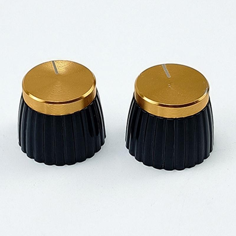 2Pieces Aluminum Reinforced Guitar Volumes Knobs High Accuracy Control Smooth Rotation Suitable for Live Performances