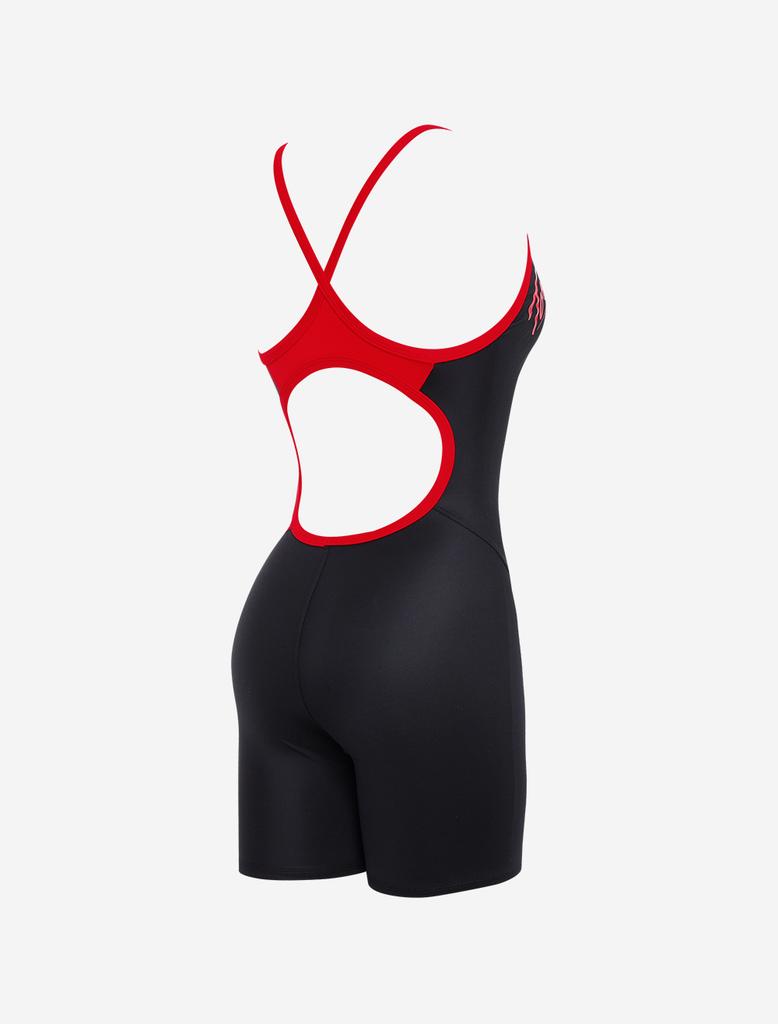 Toneidoseupocheu Basic Red Women'S Half-Body Swimsuit