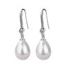 Korean Trend Zircon Imitation Pearl Drop Shape Dangle Earrings for Women Fashion Statement Hook Earring Jewelry Accessories