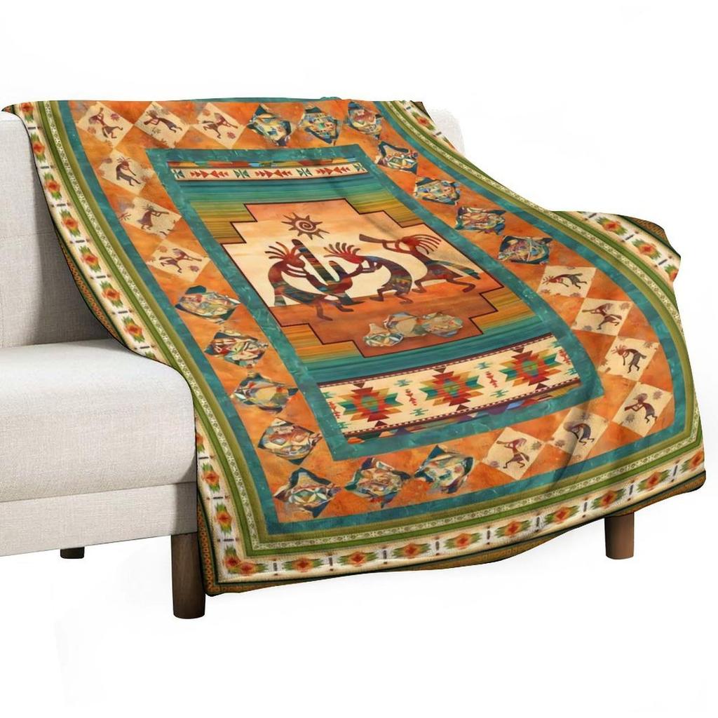Indian retro style lunch break blanket flannel blanket digital printing gift blanket source