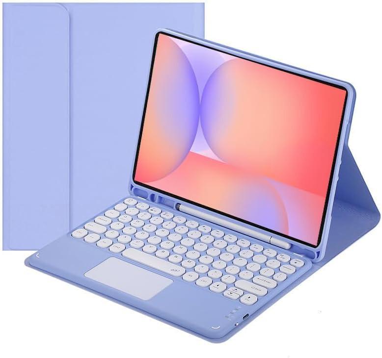 Kompatible Samsung Tablet Hülle mit Leder Bluetooth Tastatur für S10 Lite/S9/A11 Plus/FE Plus