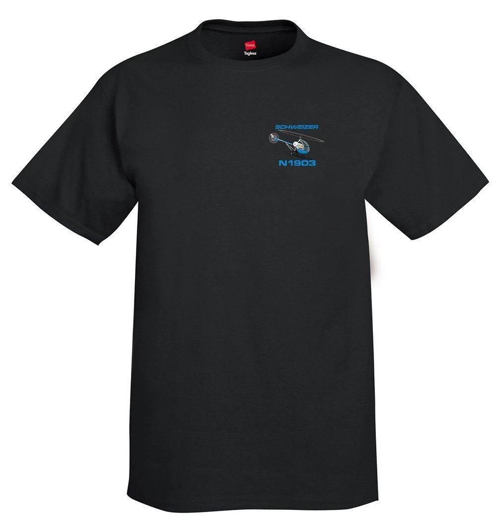 Schweizer 300 CBI (Blue) Helicopter T-Shirt - Personalized with Your N# 4XL
