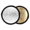 2 in 1 Silver and Gold Light Reflectors for Video, Portable 30cm Round Photography Reflector for Studio with Carry Bag, Great Helper Tool for