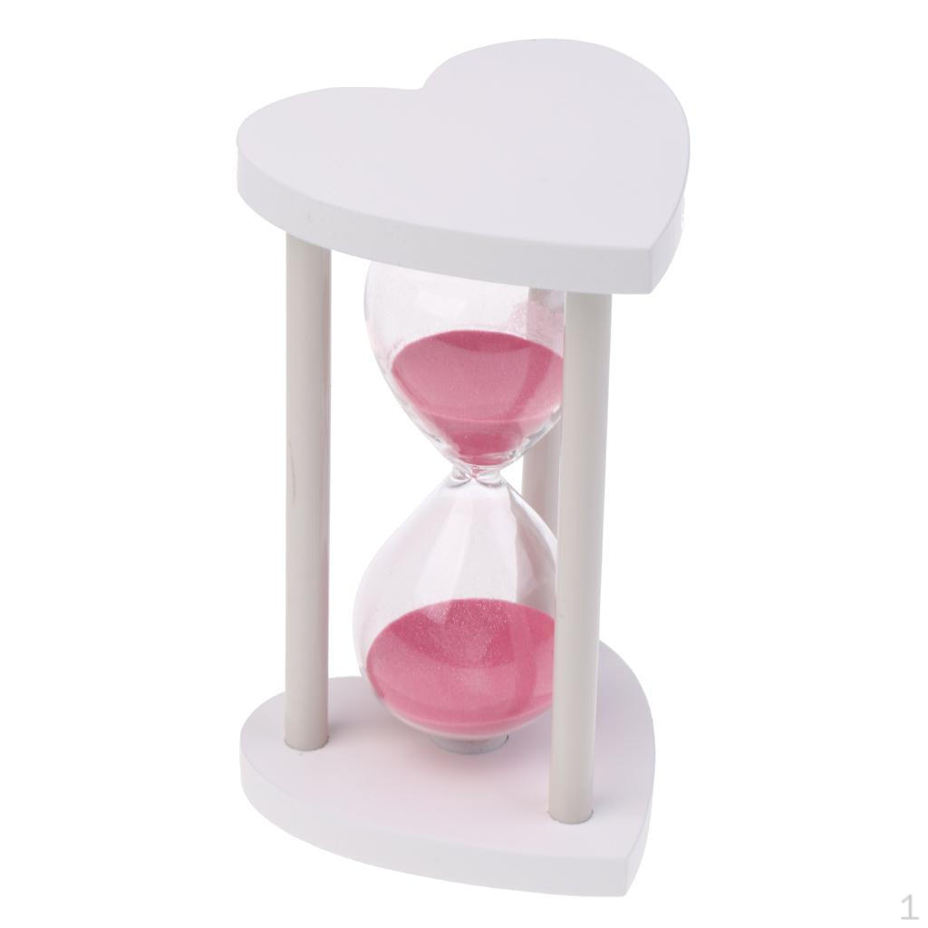 30-минутные деревянные песочные часы Декор для дома Подарки для влюбленных розовый