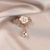 Chinese-style Cloud Pattern Diamond-encrusted Brooch for Women, A Light and Luxurious Water Drop Brooch