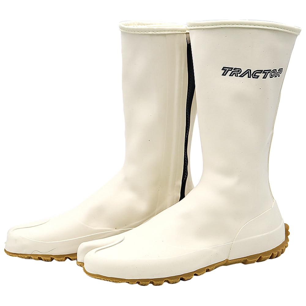 

Marukatsu Waterproof Underground Tractor Shoes with Zipper, Cool White, Crotch Opening, Small (22.5-23.0cm) TRW-8