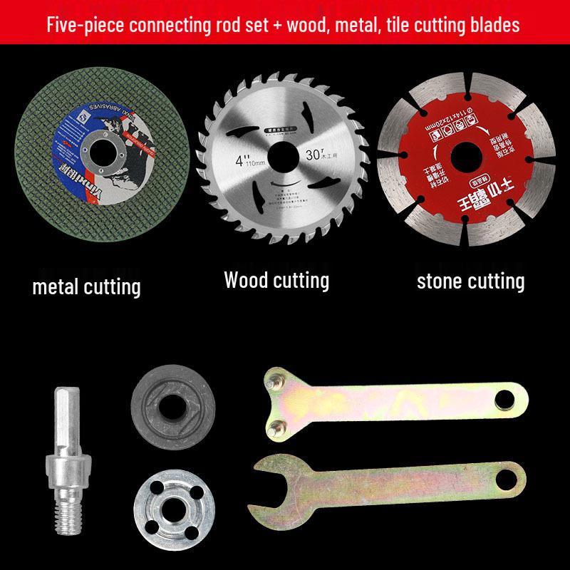 Angle Grinder Adapter Kit for Electric Drills: Saw Blade, Cutting Disc & Polishing Accessories