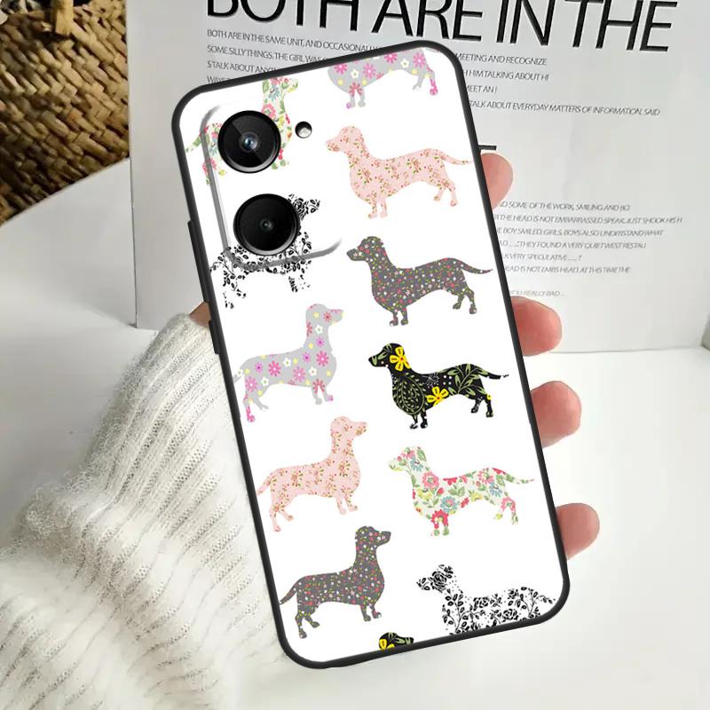 Sausage Dog Dachshund Quotes Case For Realme 9 10 11 12 Pro Plus GT5 GT Neo5 C21Y C25s C30 C31 C33 C35 C51 C53 C55 C67