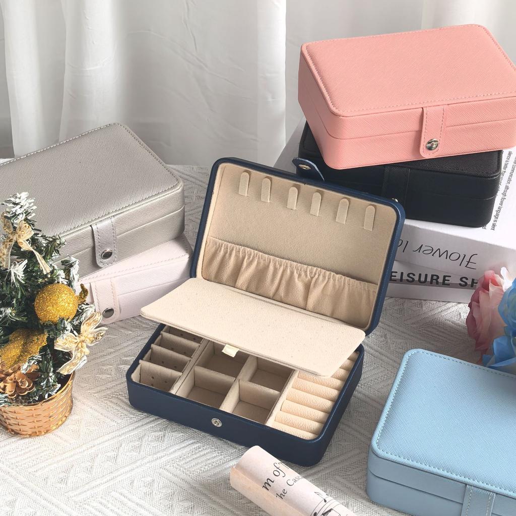 Portable Jewelry Box Double-layer Jewelry Jewelry Storage Jewelry Packaging Household Waterproof Storage Box Premium Gift Box