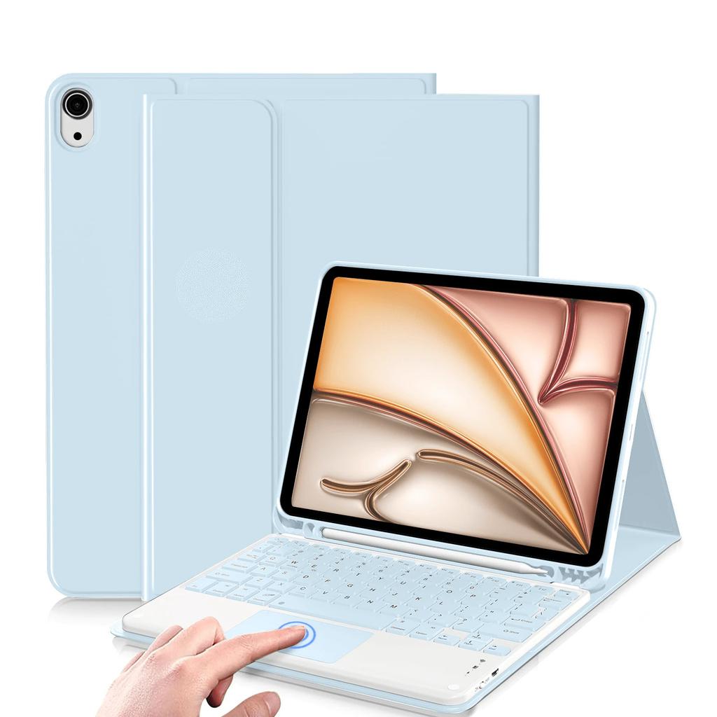 Cover For iPad Air 11 inch M2 M3 Tablet Case with Keyboard for iPad Air 5 Air 4th Gen 10.9 inch Keyboard Case Funda